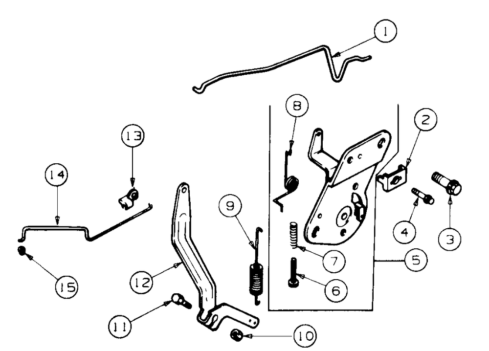 Engine Controls Diagram and Parts List for 4815F-PRO 556C465M100 Cub Cadet Lawn Mower
